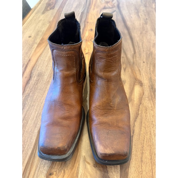 Ariat Mens Sport Western Chelsea Boots Brown Leather Square Toe  Size 11D main image 5